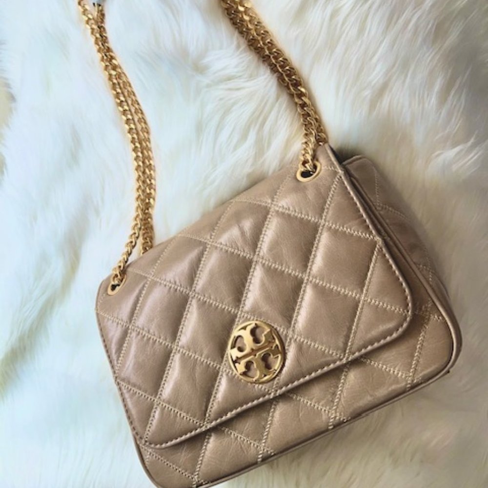 NWT Tory Burch Willa Small Shoulder Bag in Almond Flour NOR FOR SALE